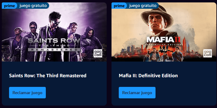 Saints Row the Third y Mafia 2 Definitive edition con Prime Gaming
