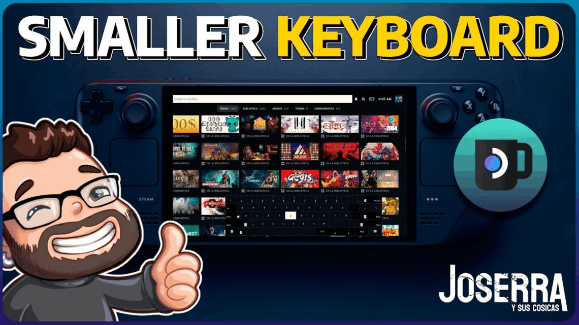 Teclado virtual de Steam Deck más pequeño
