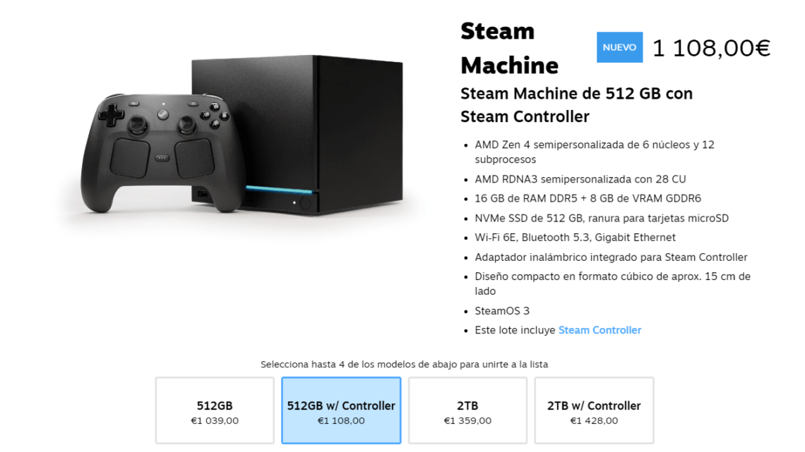Revelados los precios de la Steam Machine